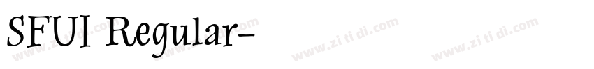 SFUI Regular字体转换